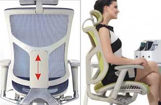 Офисные кресла Falto Star V2 ERGO; 3D поясничный валик; каркас черный; сетка черная; подлокотник 6D; подголовник 5D