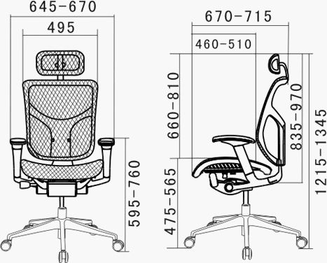 Офисные кресла Falto Star V2 ERGO; 3D поясничный валик; каркас черный; сетка черная; подлокотник 6D; подголовник 5D