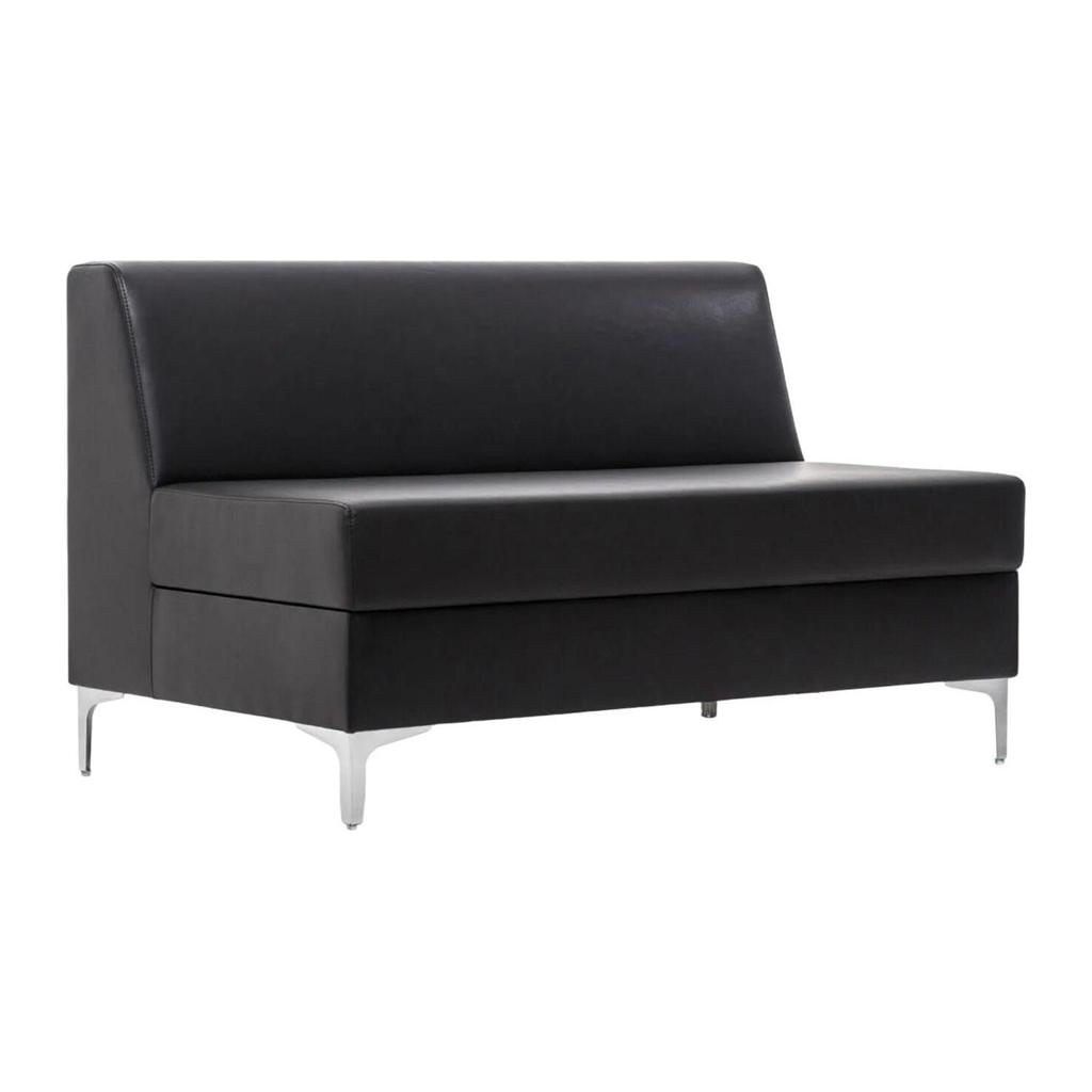 Диваны офисные 2-х местные Profoffice Neo 2 135 Ecotex 3001 black Иск. кожа черная