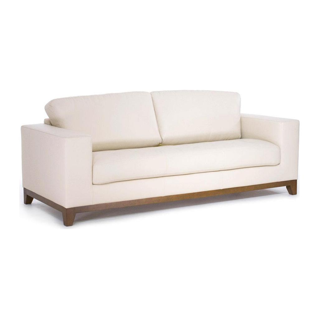 Диваны офисные 3-х местные Profoffice Palladio 3 Ivory 22042 nut Кожа бежевая (кремовая)